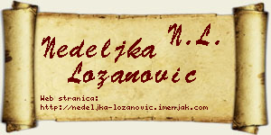 Nedeljka Lozanović vizit kartica